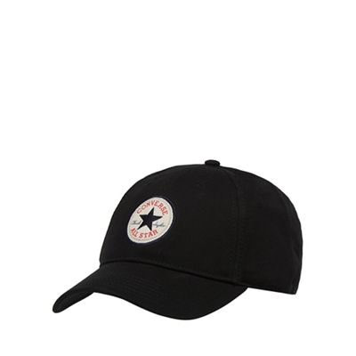 Black twill baseball cap